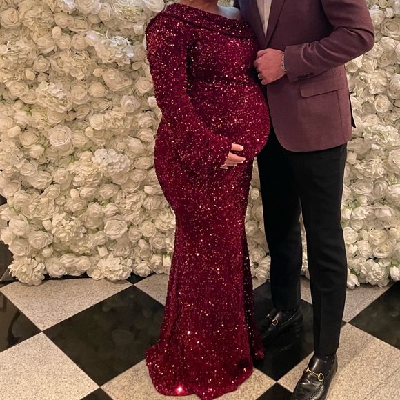 Super Stretchy Red Sequin Dress - Picture 1 of 6